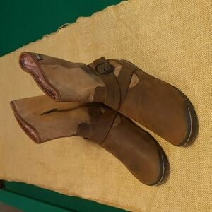 Simple Women's Suede Leather Boots Sz 8.5, Brown, Excellent Condition, No Box